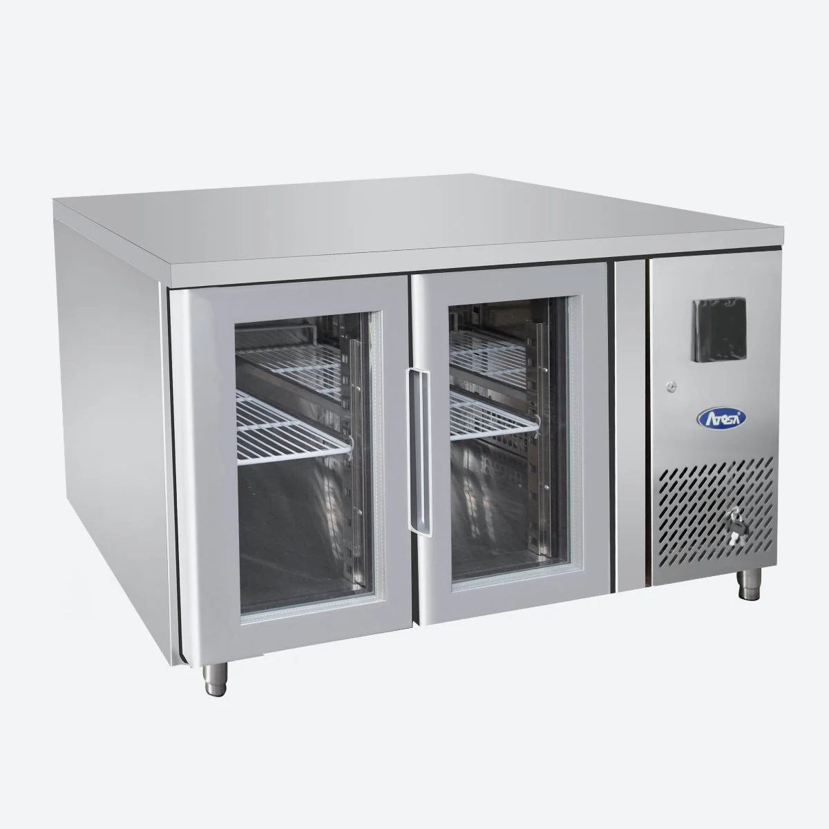 seria epfmasa frigorifica rece cu 2 usi de sticla si blat de lucru 700471