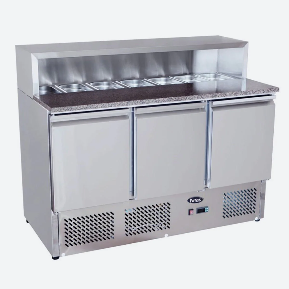 seria eslmasa frigorifica cu 3 usi si blat de marmura pentru pregatirea salatelorsandwich urilor 907346