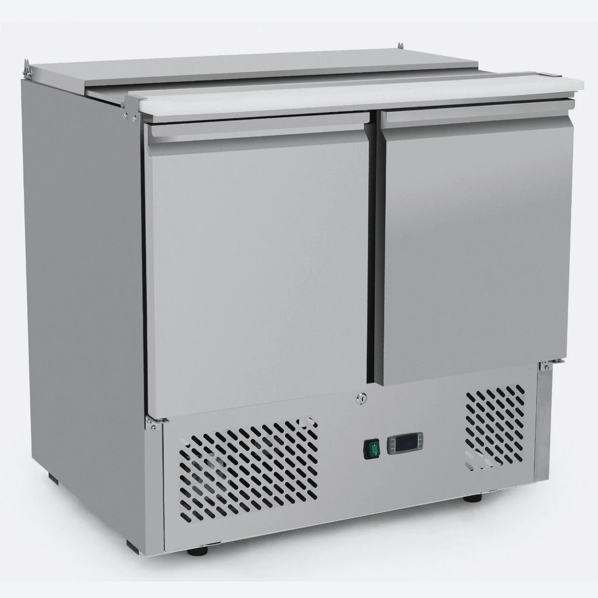 seria eslmasa frigorifica rece cu 2 usi si capac glisant pentru pregatirea salatelorsandwich urilor 886465